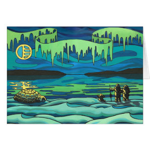 Carte blanche de peinture arctique Belles cartes d