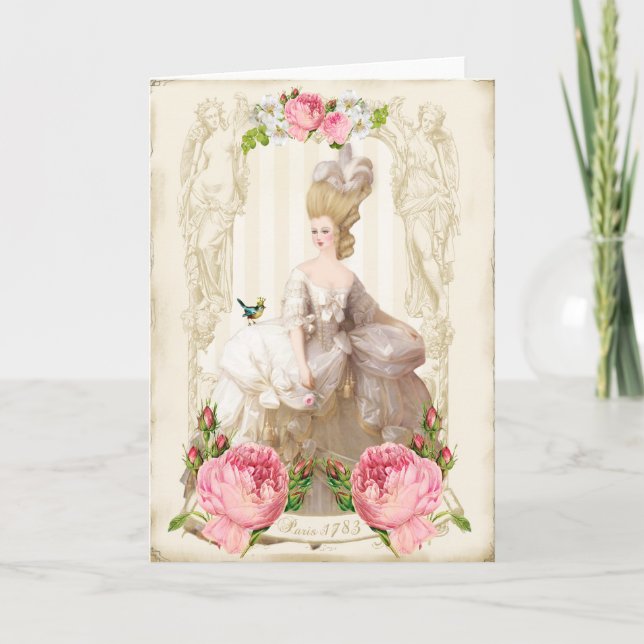 Carte blanche de roses de dress&Pink de Marie (Devant)