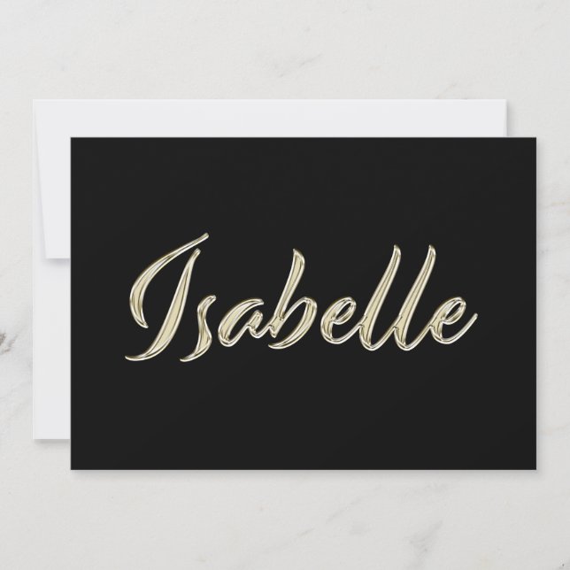 Carte blanche d'Isabelle (Devant)