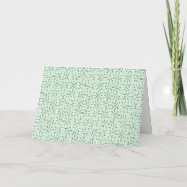 Carte blanche doux vert doodé (Devant)
