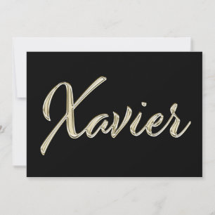 Carte blanche du nom de Xavier