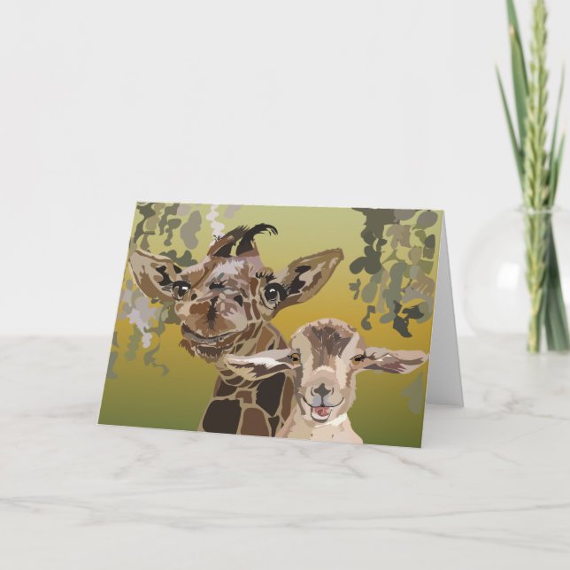 Carte blanche et enveloppe Best Friends 5"x7" (Devant)