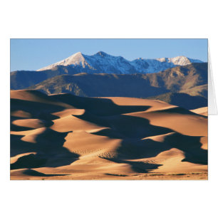 Carte blanche Great Sand Dunes NP au coucher du so