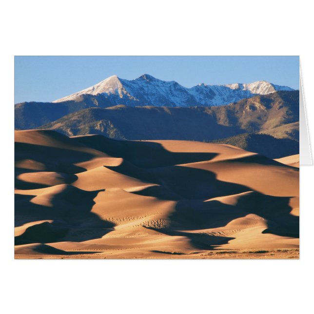 Carte blanche Great Sand Dunes NP au coucher du so (Devant Horizontal)