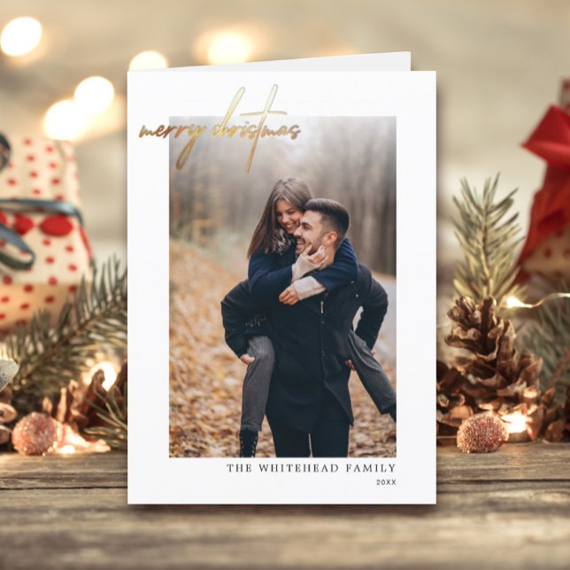 Carte blanche Joyeux Noël moderne (Créateur téléchargé)