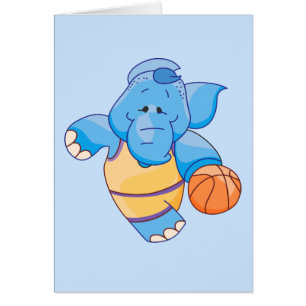 Carte blanche Lil Blue Elephant Basketball