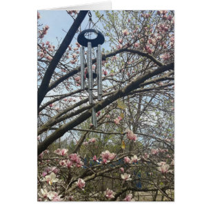 Carte blanche Magnolia Tree and Wind Chimes