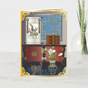 Carte blanche Mah Jongg Red Cabinet