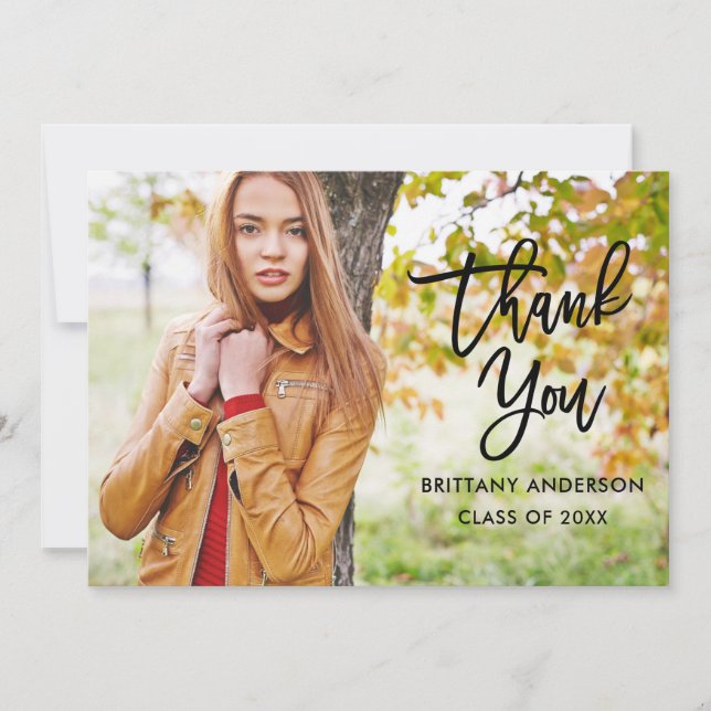 Carte blanche Merci de graduation de script de bro (Devant)