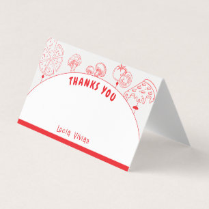 Carte blanche Merci de livraison spéciale Pizza