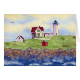 Carte blanche Nubble Light House York Maine