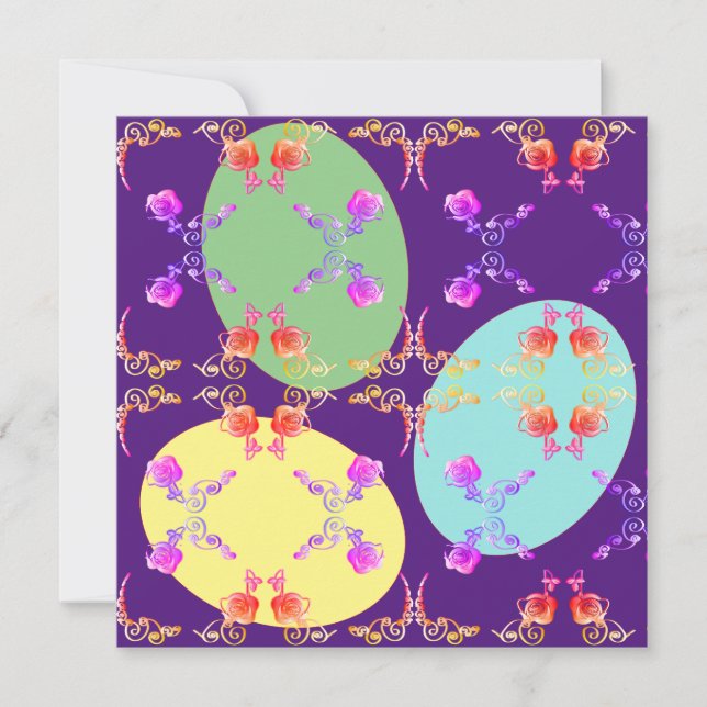 Carte blanche OEufs de Pâques (Devant)