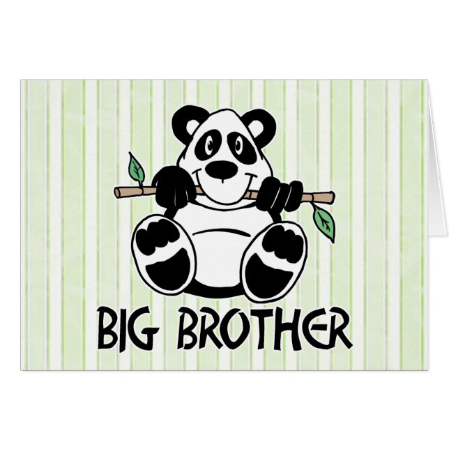 Carte blanche Panda Boy Big Brother (Devant Horizontal)