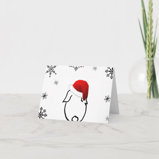 Carte blanche père Noël Bunny (Devant)