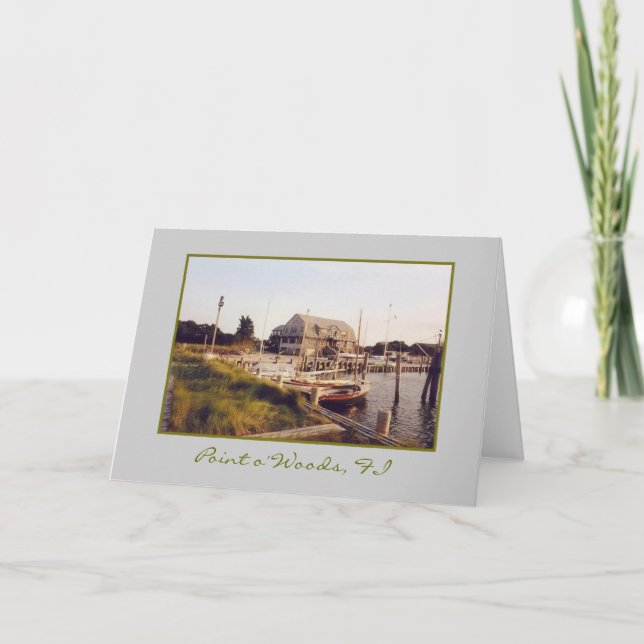 Carte blanche 'Point o' Woods Yacht Club & Marina' (Devant)