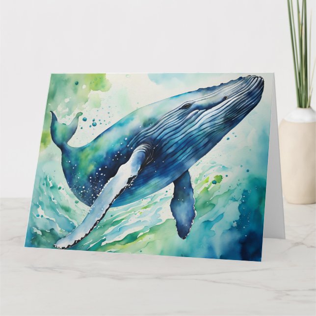 Carte blanche pour baleine à eau (Devant)