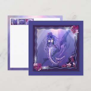 Carte blanche Purple Ocean Mermaid