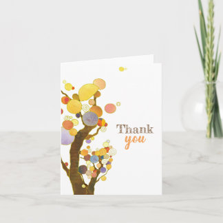 Carte blanche Rustique Boho Trees Merci