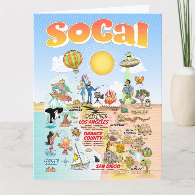 Carte blanche SoCal de taille Lettre (Devant)