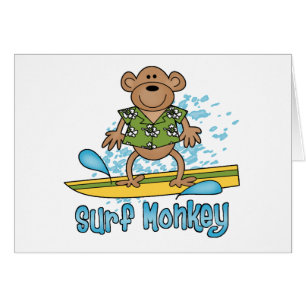 Carte blanche surf singe