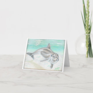 Carte blank dolphin note cards