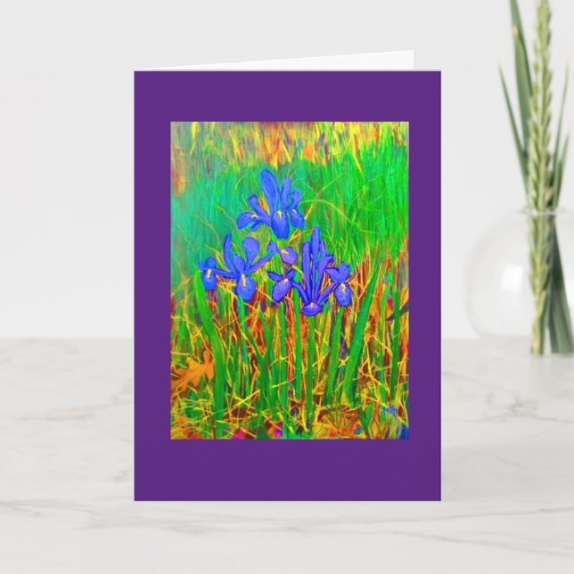Carte Blank Inside Wild Iris par Julia Morrill (Devant)