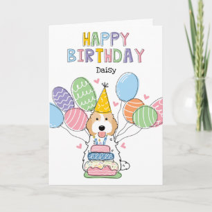 Carte Blenheim Cockapoo Chien Cavapoo Joyeux anniversair