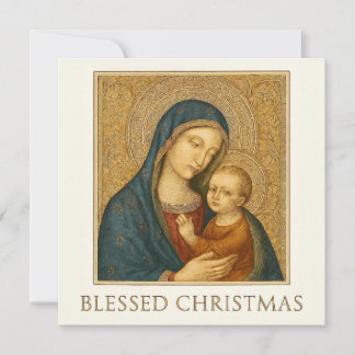 Carte Blessed Christmas Virgin Mary & Baby Jesus