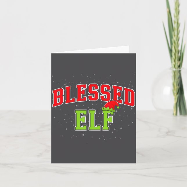Carte Blessed Elf Christmas Family Matching Group Xmas  (Devant)