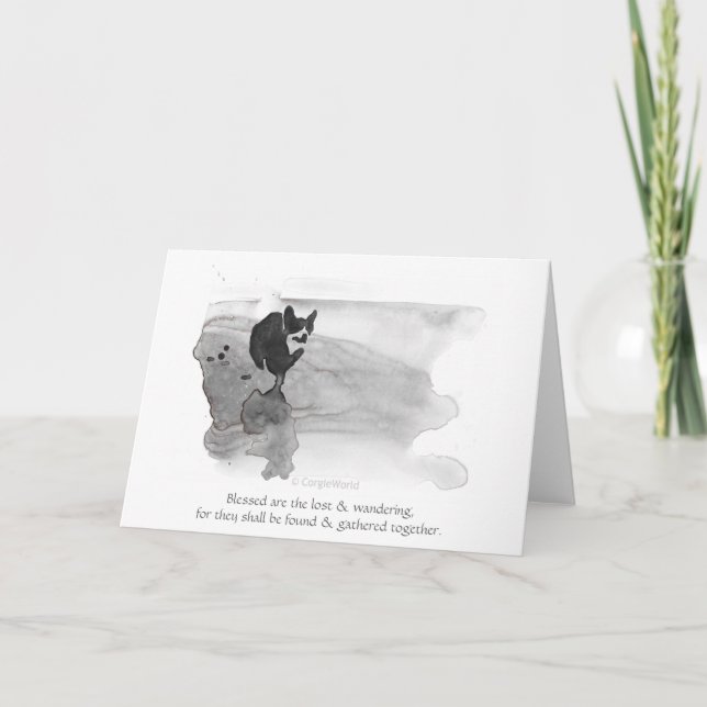Carte Blessed sont la" béatitude perdue et errante de (Devant)