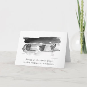 Carte Blessed sont la" béatitude plus aux jambes courtes