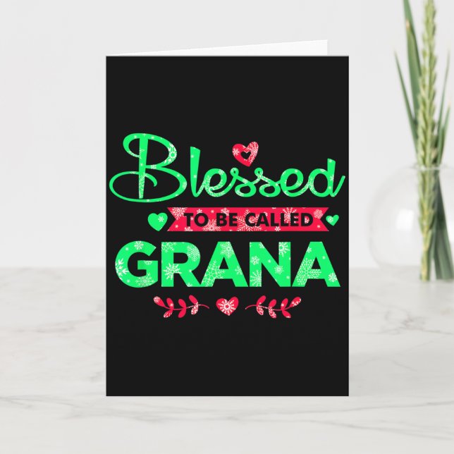 Carte Blessed To Be Called Grana Funny Grandma Christmas (Devant)