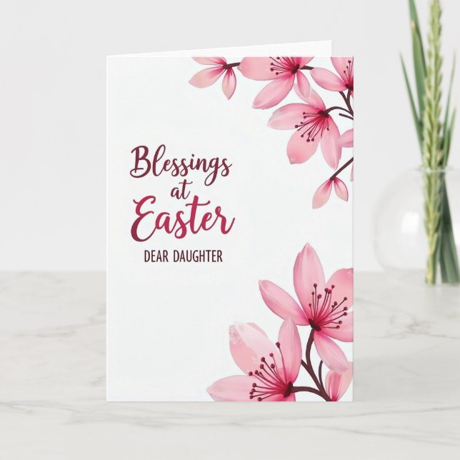 Carte Blessings At Easter Daughter Card (Devant)