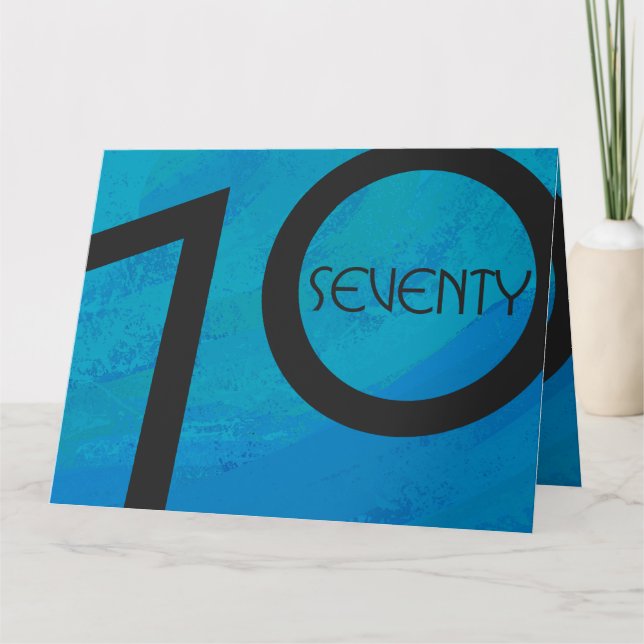 Carte Bleu 70 Décennie Anniversaire (Devant)