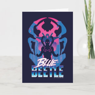 Carte Bleu Beetle Rétrowave contre graphique