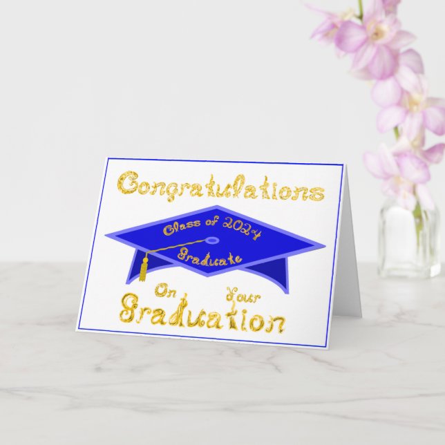 Carte Bleu Cap Graduate Classe 2024 Casquette (Orchidée)