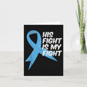 Carte Bleu clair Ribbon Support Guerrier Cancer de la pr