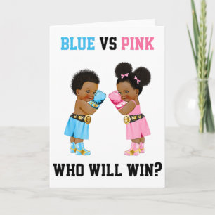 Carte Bleu contre rose qui gagnera Thème de boxe révélat