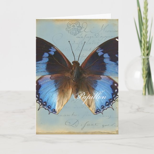 Carte Bleu de Papillon (Devant)