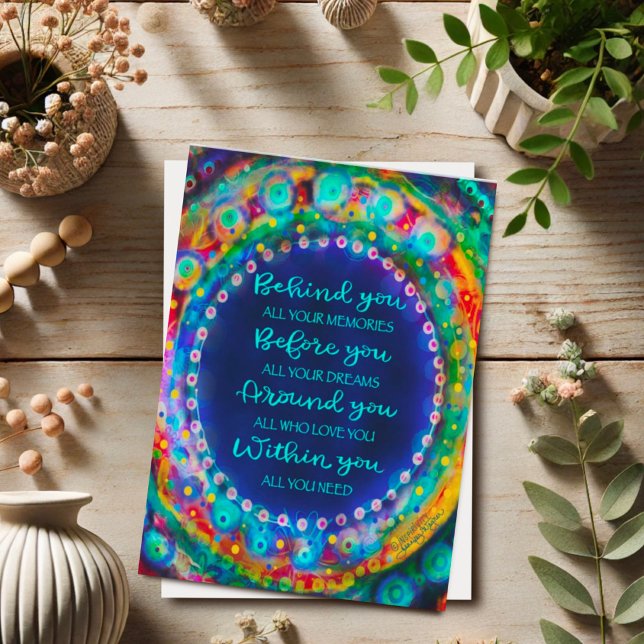 Carte Bleu derrière vous Graduation Inspiriity Card (Créateur téléchargé)