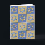 Carte Bleu d'or en métal d'étoile de David de Judaica<br><div class="desc">Vous regardez la collection de conception de Lee Hiller. Habillement,  cadeaux et photographie de Lee Hiller d'objet de collection ou collection d'art numérique. Vous pouvez regarder sa photographie de nature chez http://HikeOurPlanet.com/ et suivre son blog de randonnée dans le parc national de Hot Springs.</div>