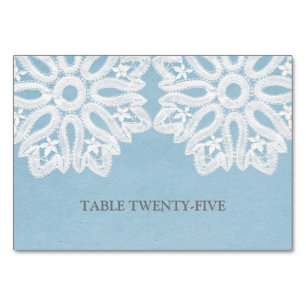 Carte Bleu Elegant Table en dentelle