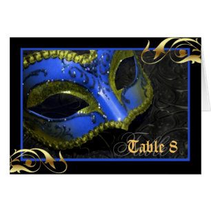 Carte bleu-foncé de nombre de Tableau de masque de