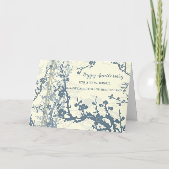 Carte Bleu Grandgirl et son mari Anniversaire (Devant)