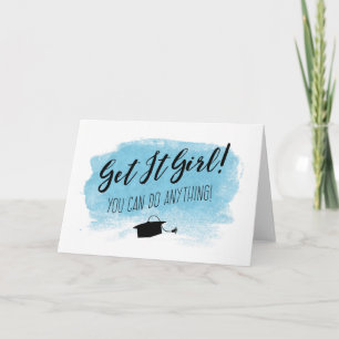 Carte Bleu Léger Obtenez Fille! Diplôme