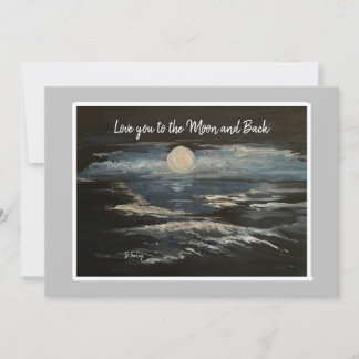 Carte Bleu Lune Plat Anniversaire