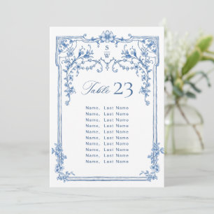 Carte Bleu Mariage Victorien Siège