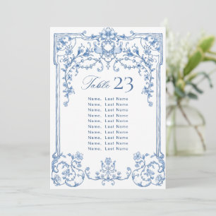 Carte Bleu Mariage Victorien Siège
