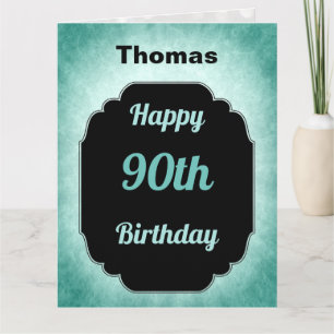 Carte bleu moderne ajouter le nom 90e anniversaire