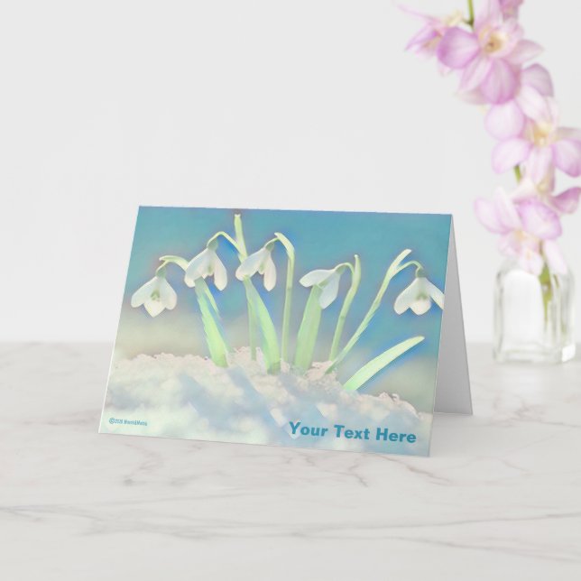 Carte Bleu neige (Orchidée)